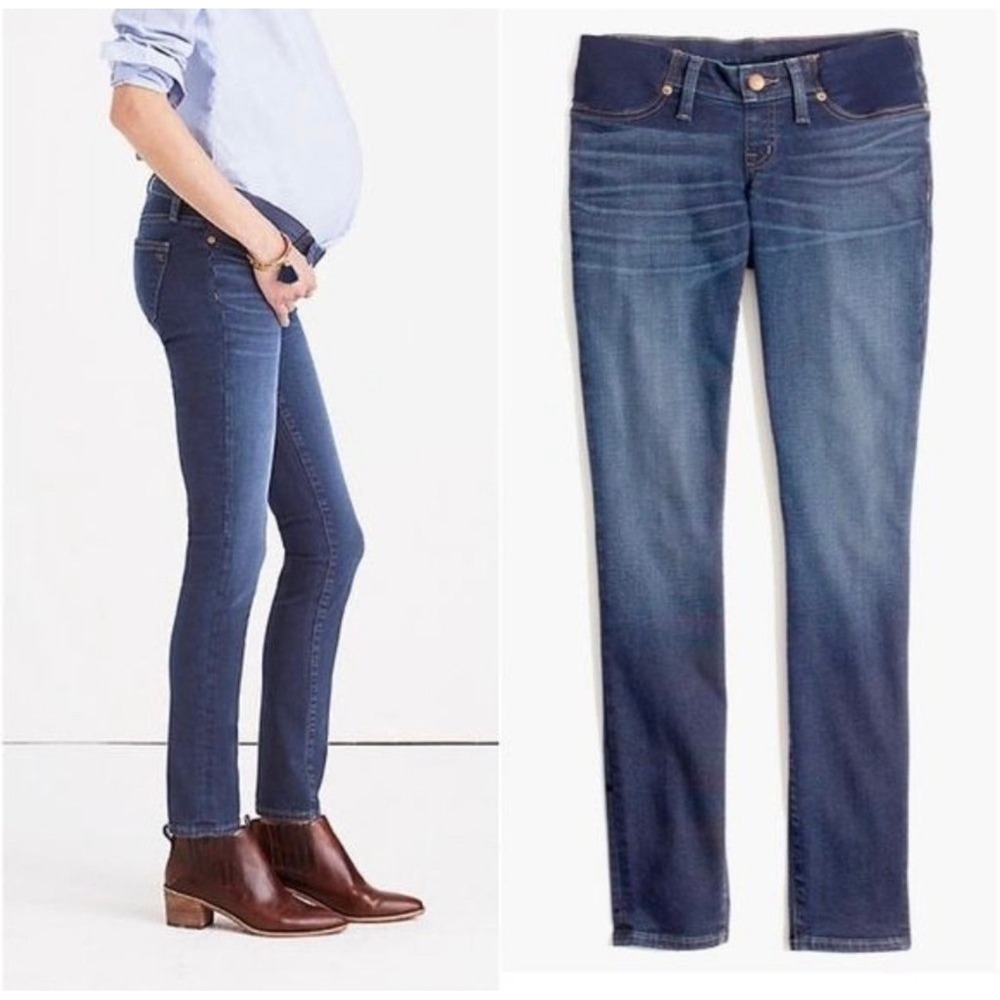 Madewell Maternity Side Panel Skinny Jeans Medium Blue F6831 Size 27 Low‎ Rise